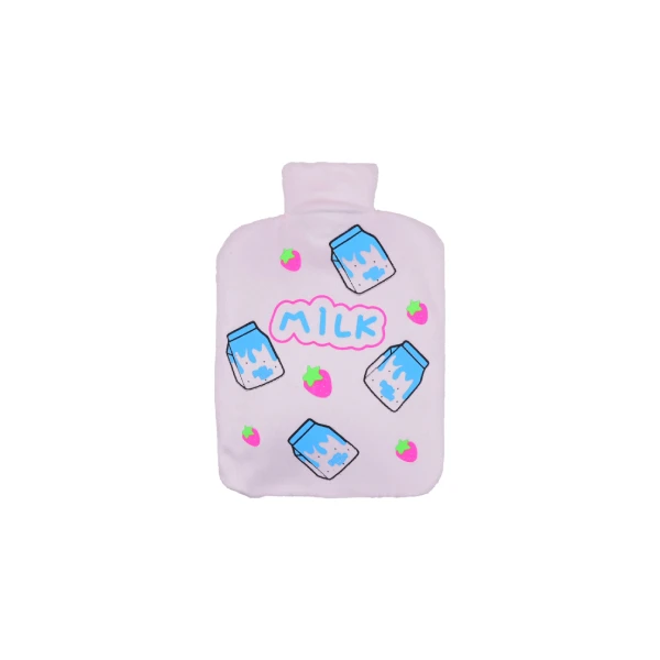 کیسه آبگرم طرح پاکت شیر آبی صورتی